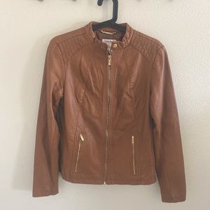 CALVIN KLEIN | Faux Leather Jacket Size Small